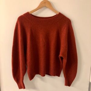 Vince raglan sleeve dolman pullover in Redwood